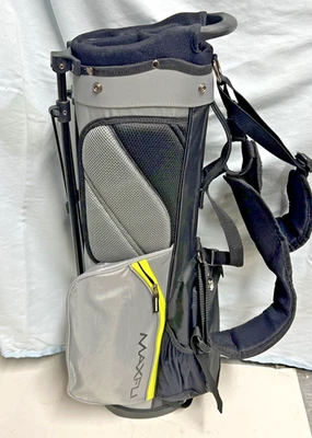 Bolsa de suporte para taco de golfe Maxfli Junior Youth - preta, cinza amarela NUNCA SERRA GRAMA - Imagem 1 de 4