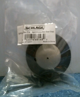 Tope de puerta de pared de bronce envejecido Schlage (SPS407B-716) FS Foto 1 de 3