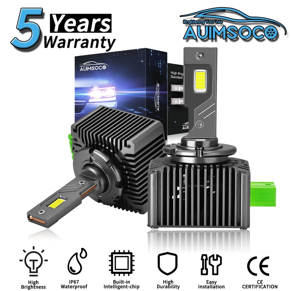 For Jaguar XKR 2010 2012 2015 2-Door 5.0L LED Headlight HID Replace Bulbs 6500K - Image 1 of 4