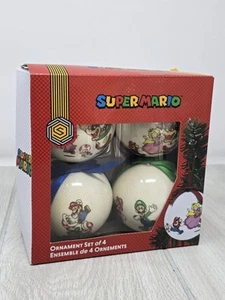 Nintendo Super Mario Christmas Ornaments Set of 4 Gamestop Exclusive Collectible - Picture 1 of 4