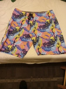 Hurley Men's Shorts Drawstring Board Fishing, 38" Waist, Polyester - Photo 1 sur 1