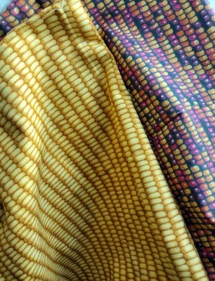 Harvest Kernels  Indian Corn by Springs Creative  & Debbie Mumm Fall Fabric Lot - Image 1 of 4