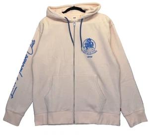 Levi's - Levi's Mariners Club Full Zip Pink Relaxed Hoodie MSRP $59.50 - Size M - Picture 1 of 8
