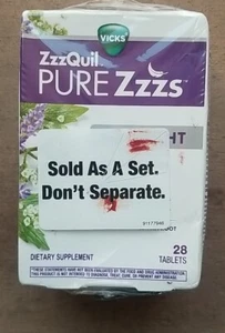ZzzQuil PURE Zzzs All Night Extended Release, Melatonin Sleep Aid Tablets NEW - Picture 1 of 5