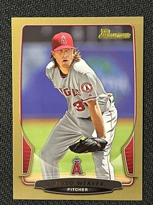 2013 Bowman Gold Los Angeles Angels Baseball Card #9 Jered Weaver MLB - Image 1 of 2