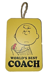 World's Best Coach by Peanut Room Door Wall Hanging Decor 2024 Open Road NEW - Picture 1 of 4