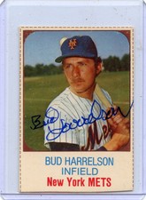 1975 HOSTESS  #45 BUD HARRELSON AUTOGRAPH, NEW YORK METS 120820