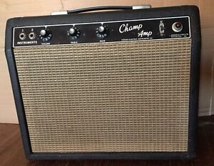 Fender Champ Amp 1965 blackface tube Original Vintage CLOSET FIND!