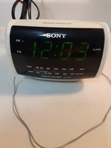 Sony Dream Machine ICF-C112 White AM/FM Radio Alarm Clock *Tested* - Picture 1 of 11