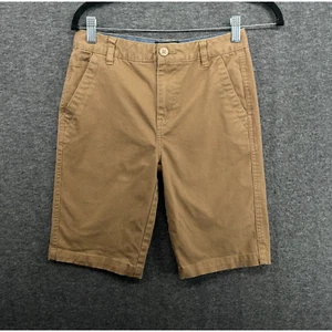 Lucky Brand Shorts Boys Size 14 Tan Chino Flat Front Bermuda Twill Stretch - Picture 1 of 10