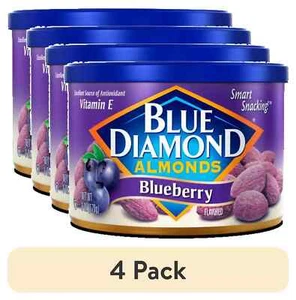 (4 pack) Blue Diamond Almonds, Blueberry Flavored Snack Nuts Perfect.. - Picture 1 of 10