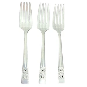 Oneida Silber Krönung Gemeinschaft Teller 1936 Ind. Salatgabel 3er Set 1936-2004 - Bild 1 von 13