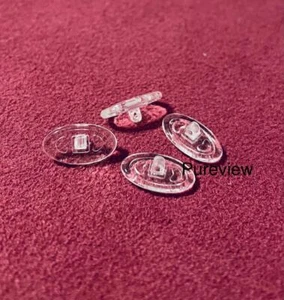x2 Pairs Silicone Nose Pads for CARRERA Eyeglasses Screw-in 13 mm OVAL - Picture 1 of 3