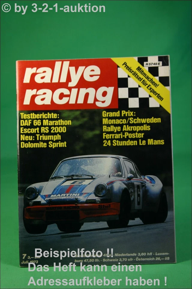 Rallye Racing 7/73 Daf 66 Ford Escort RS 2000 Triumph + Poster - Immagine 1 di 1