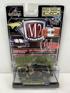 Rare M2 Machines Detroit-Muscle 1970 Ford Mustang Boss 302 Chase Black Signed - Picture 1 of 4