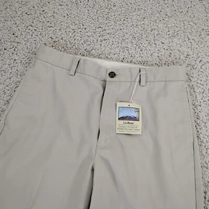 VINTAGE L.L. Pantalones Bean Para Hombre 31x29 Beige Plisado Preppy Pantalones Exterior Años 90 - Imagen 1 de 12