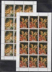 12 x Niue Mint Set (4 fogli) - Natale 1988 Quadri Rubens MNH - Foto 1 di 2