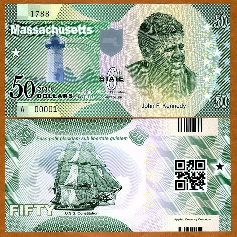 USA States, Massachusetts, $50, Polymer, ND (2014), P-N/L, UNC - Image 1 of 1