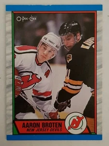 NHL Card, Aaron Broten, #180, New Jersey Devils, O-Pee-Chee, 1989, - Bild 1 von 2