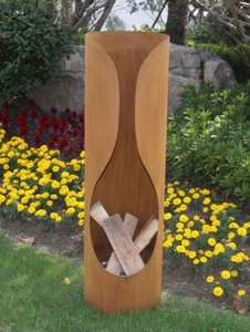 Feuerstelle Gartenkamin Säule Masaya Cortenstahl Terrassenkamin - Bild 1 von 2