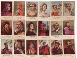 FIGURINE CARTONATE ITALIANI ILLUSTRI EDIZIONI GALLO SERIE COMPLETA -ANNI 30 - Picture 1 of 4