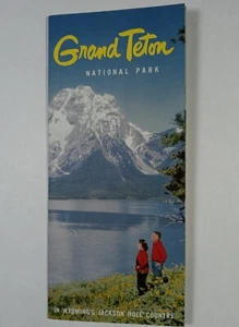 c.1960's WYOMING Grand Teton National Park Map Vtg Tourist Pamphlet Booklet - Picture 1 of 5