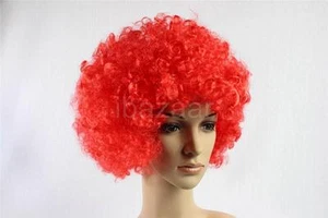 FANCY Dress PARTY Hippy COSTUME Unisex RED Afro WIG (FREE AUST SHIPPING) - Picture 1 of 1