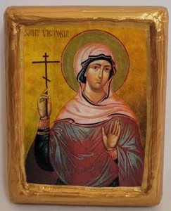 Santa Vittoria Sante Vittoria Agia Biktoria icona cattolica e ortodossa orientale - Foto 1 di 6