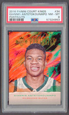 2016-17 Panini Court Kings Portraits #34 Giannis Antetokounmpo /175  PSA 8
