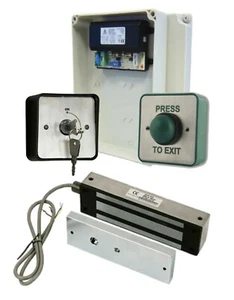 Kit de control de acceso a puerta, fuente de alimentación resistente a la intemperie, Maglock, interruptor de paso - Imagen 1 de 1