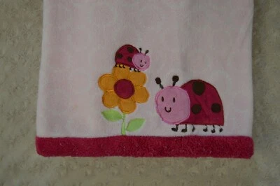 Cobertor de bebê Carter's rosa joaninha flor laranja branco círculo ponto pelúcia Lovey - Imagem 1 de 4