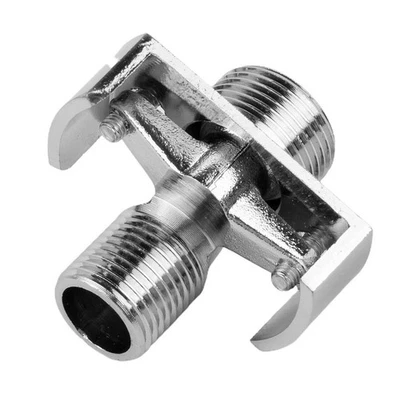 Pommeau de douche en cuivre réglage angle support mural style construction robu - Photo 1/4