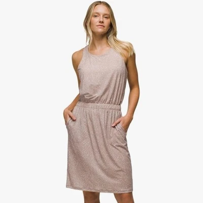 NWT prAna Kamen Cross Back Dress Willow Sharkstooth Pockets Cinch Waist Size M - Image 1 of 4