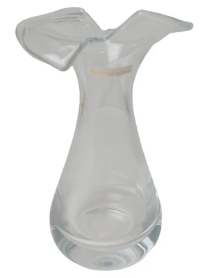 FORMANO Vase Modern Transparent Glas 18cm hoch 9cm Durchmesser Blumenvase - Bild 1 von 3