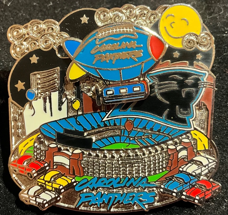 Broche de colecionador Carolina Panthers logotipo estádio dirigível - Imagem 1 de 1