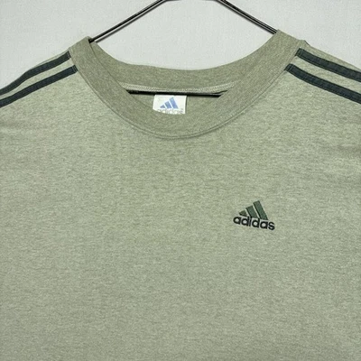Camisa Adidas Años 90 De Colección - Verde Oliva Claro - Mangas a Rayas - TALLA GRANDE XL Foto 1 de 4