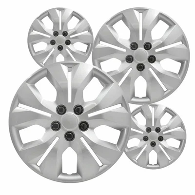 Set of 4 Hubcaps 16 inch Silver ABS Wheel Covers for 2012 - 2015 Chevrolet Cruze - Image 1 of 4