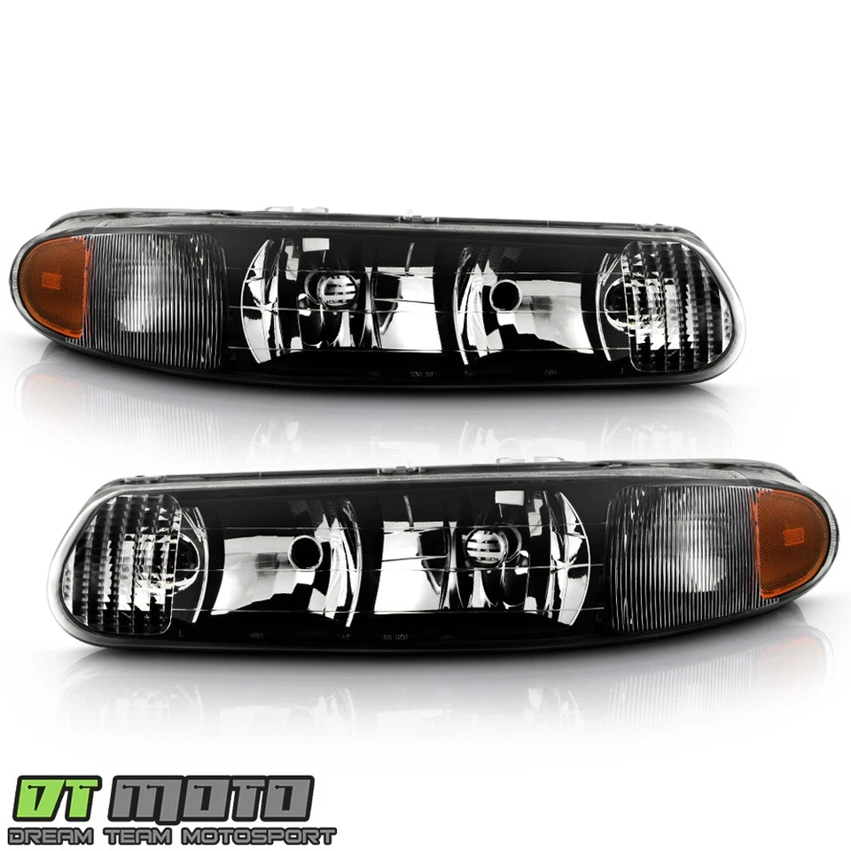 Faros de repuesto izquierda+derecha Regal LS/GS Buick Century 97-04 1997-2005 negros Foto 1 de 4