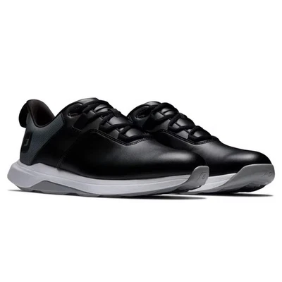 Zapatos de golf FootJoy ProLite para hombre talla 8,5 negro gris cuero sin clavos 56922 NUEVO Foto 1 de 4