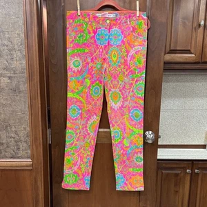 Gretchen Scott Designs Pink FloralMagic Carpet print Pants - Picture 1 of 11