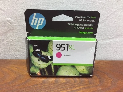 Genuine HP 951XL Magenta High Yield Ink Cartridge CN047AN - New - Dated 10/2026 - Image 1 of 4