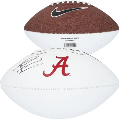 Tua Tagovailoa Alabama Crimson Tide Autographed Nike White Panel Football - Image 1 of 3