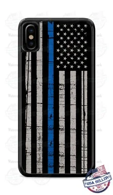 Funda de teléfono American Blue Thin Line Flag para iPhone i11 Samsung Note 20 LG Google Foto 1 de 4