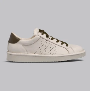 HERREN PANCHIC SNEAKER LEDER WEISS GRÜNE EINSÄTZE GRÜNE SCHNÜRUNG ART. P01 - Bild 1 von 4
