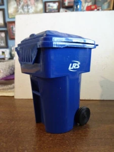 REHRIG LRS WASTE DESKTOP BLUE GARBAGE TRUCK MINI BIN CAN LAST ONE - Picture 1 of 3