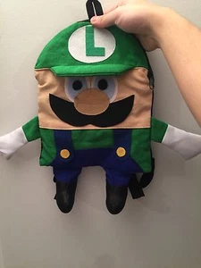 Nintendo Mario Bros Luigi Homemade Plush Backpack Stylish With Designs On Back - Picture 1 of 2