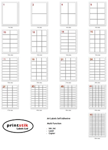 **CHEAP** Address Labels White A4 Sheets Self Adhesive for Inkjet/Laser Printer - Picture 1 of 18