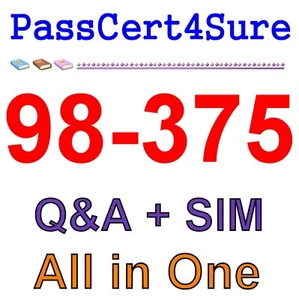 Best Exam Practice Material For 98-375 exam Q&A+SIM - Picture 1 of 1