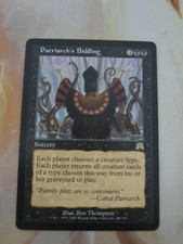 Patriarch's Bidding Onslaught MTG Commader EDH Magic SP