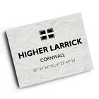 A3 PRINT - Higher Larrick, Cornwall - Lat/Long SX3078